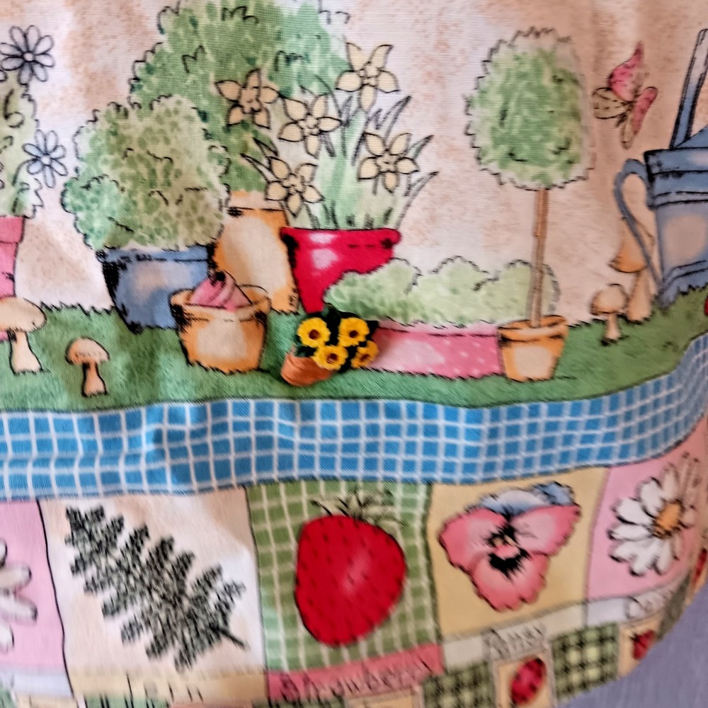 Womens Vintage 90s Easter‎ Spring Garden Theme Vest Size M Sunflower Ladybug - Picture 7 of 10